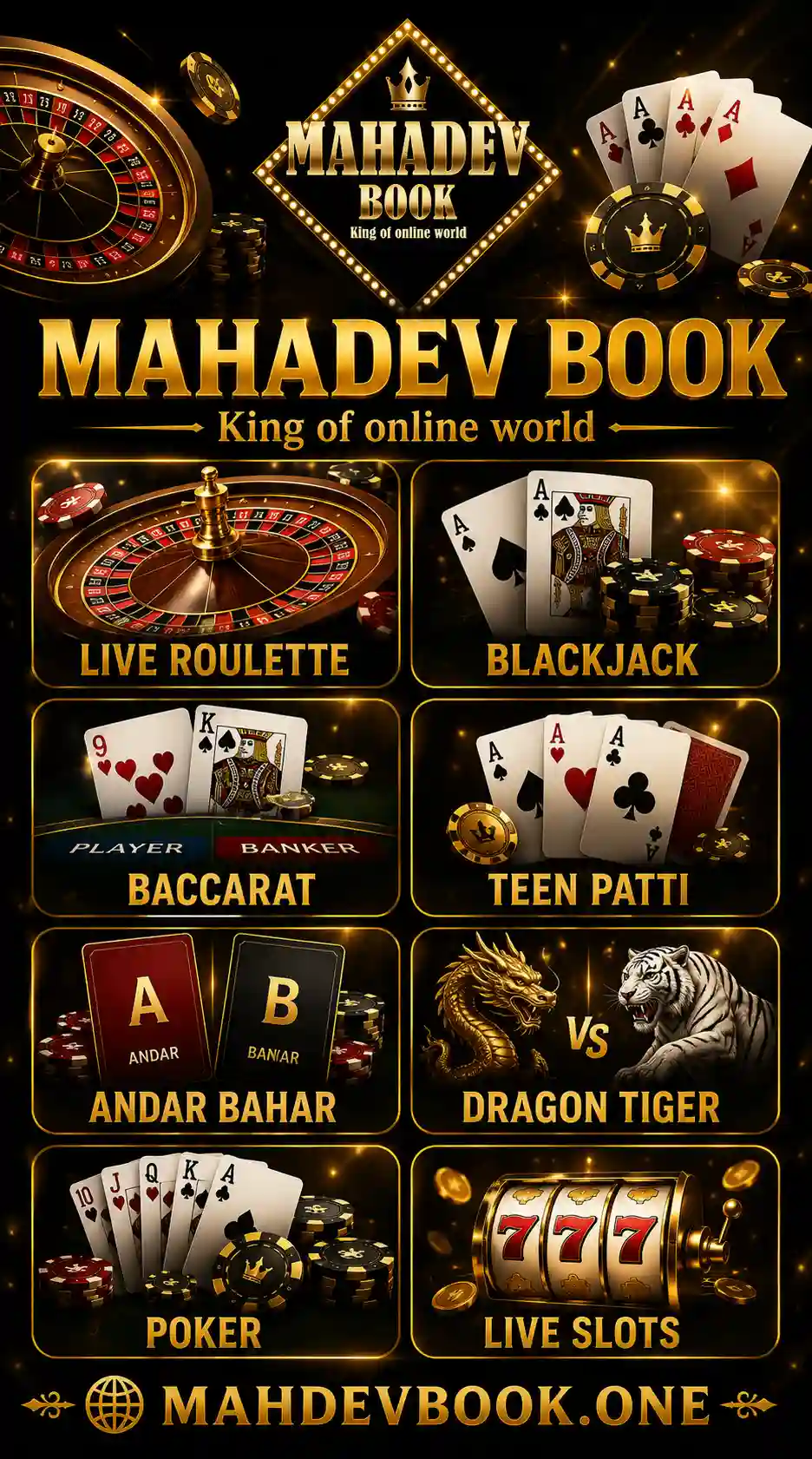 Mahdevbook online games available banner by mahadevbook.one