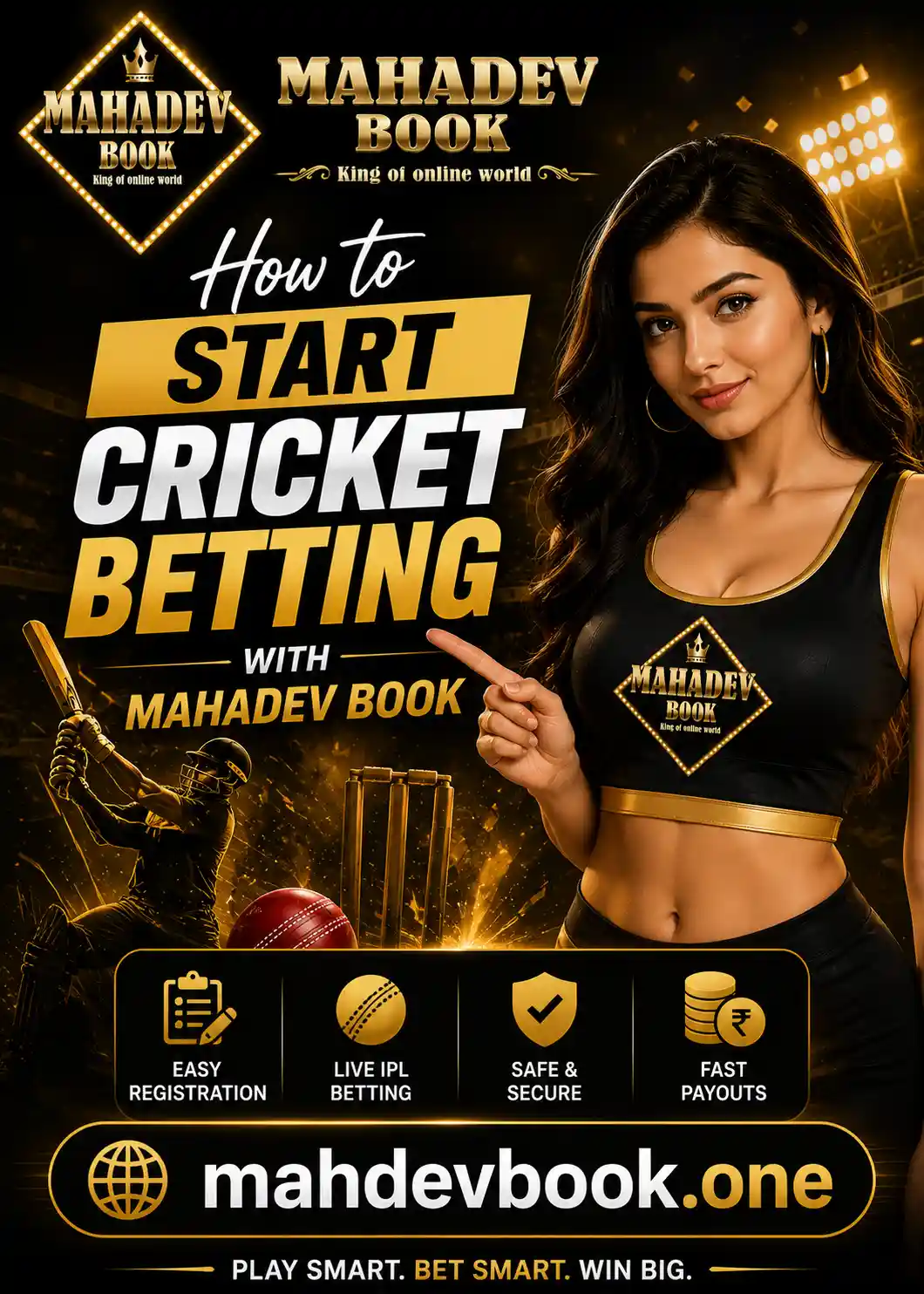 how to start cricket betting banner by mahdevbook.one