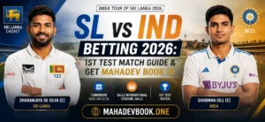 Sl vs IND TEst Match Banner by Mahdevbook.one