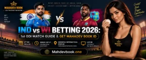 IND vs WI Betting 2026 1st ODI Match Banner by Mahdevbook.one