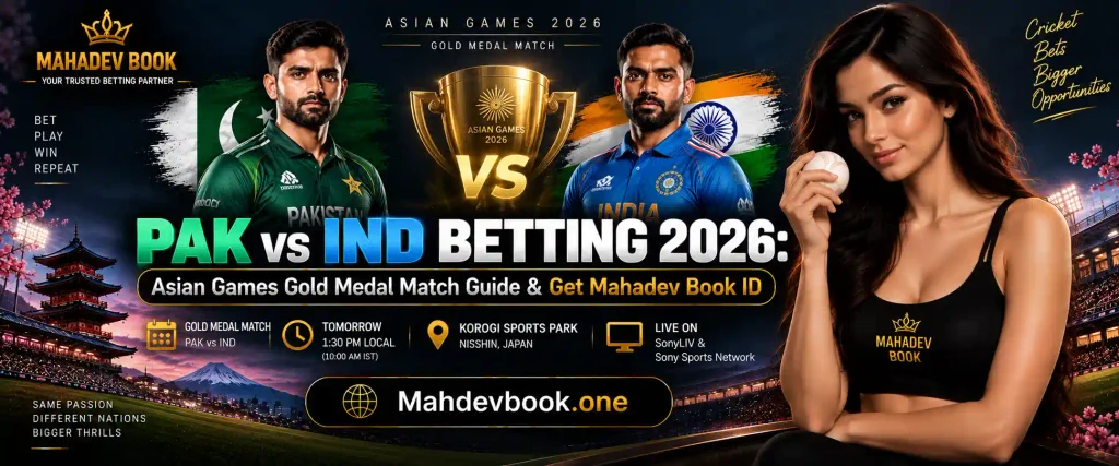 PAK vs IND Final hero image banner by Mahdevbook.one